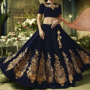 Navy Blue Lehenga